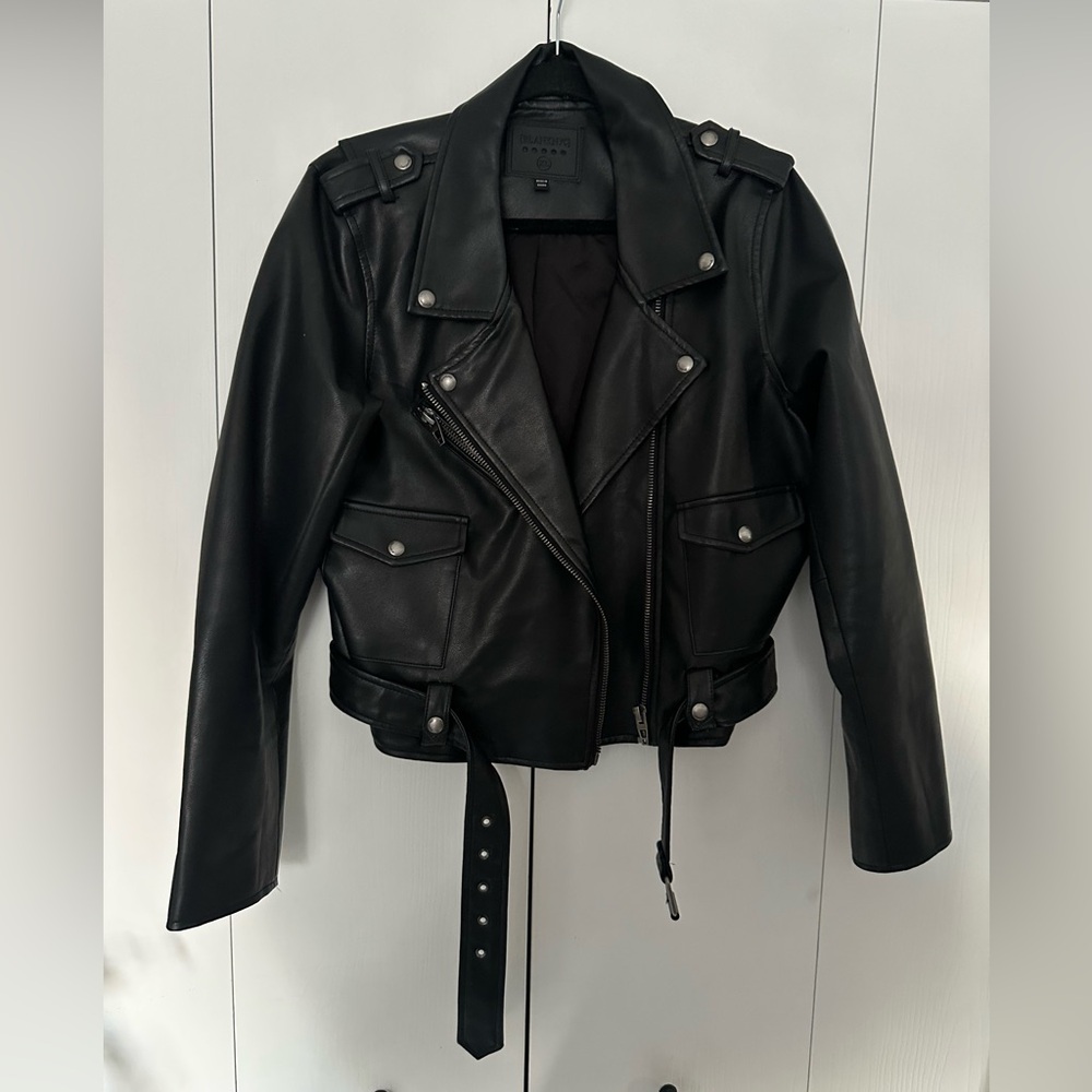 Women’s Blank NYC Moto Leather Jacket size xl